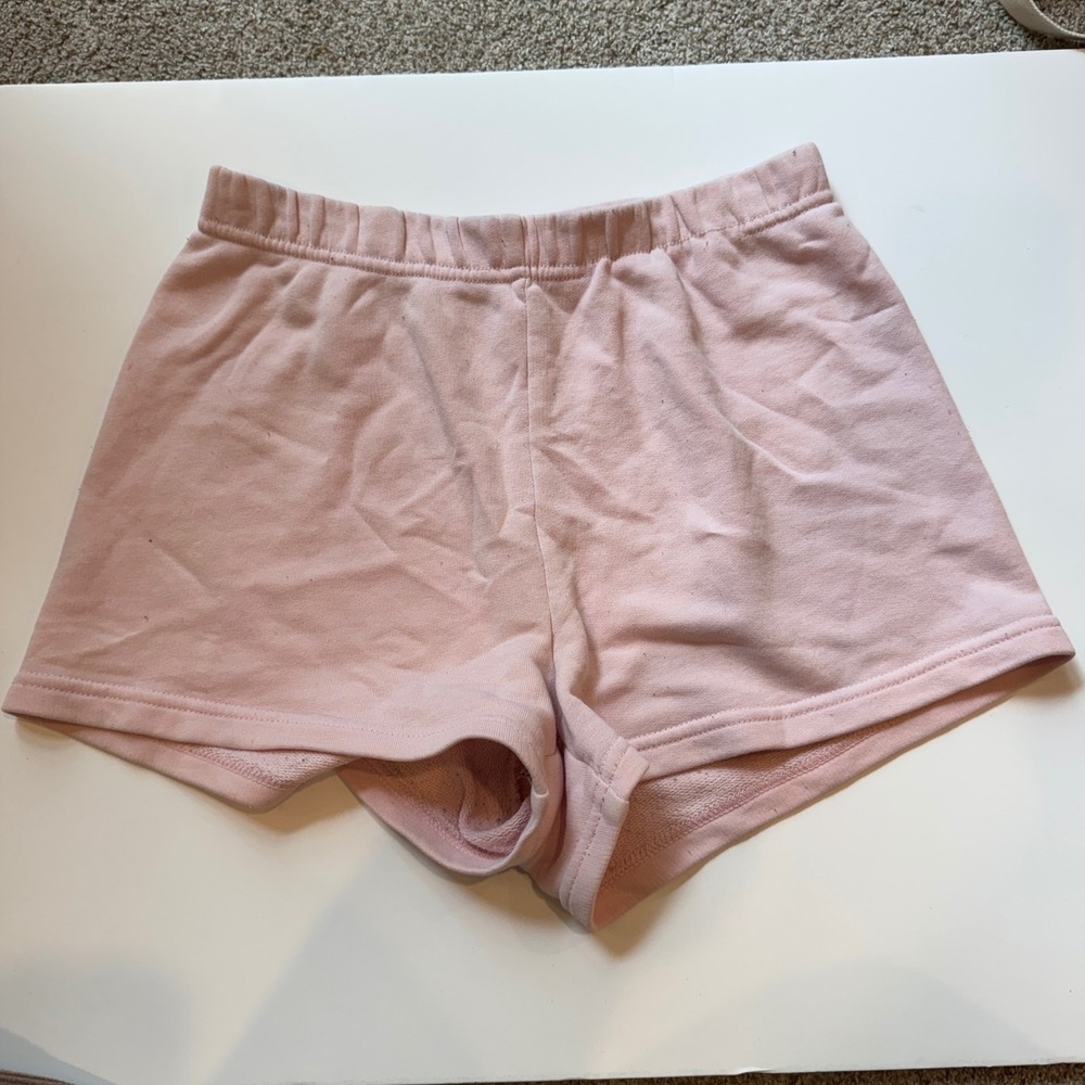 Tna Aritzia AiryAF Fleece Sweat Shorts Pastel Pink Small Elastic Waist Lounge